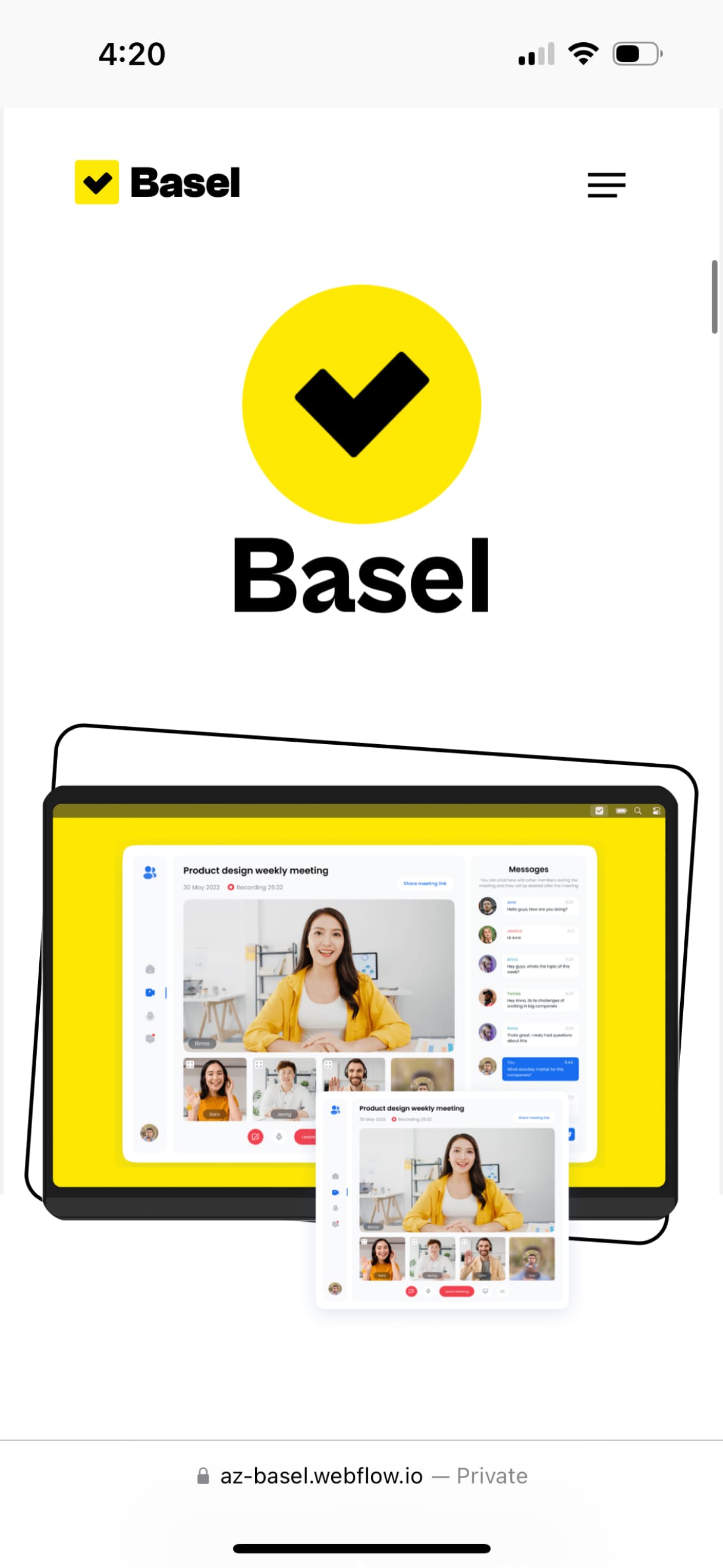 Saas Webflow Template - Basel - Designed by Azwedo.com and Wedoflow.com